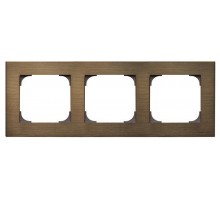 Рамка 3-постовая SKY античная латунь ABB 2CLA857300A1201
