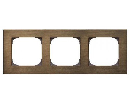 Рамка 3-постовая SKY античная латунь ABB 2CLA857300A1201