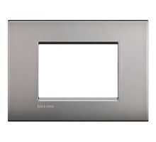 Рамка 3мод. Air LivingLight матовый никель Leg BTC LNC4803NK