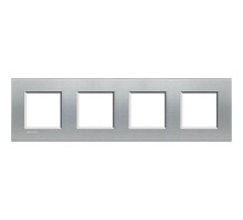 Рамка 4-м LivingLight прямоугол. алюм. Leg BTC LNA4802M4TE