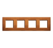 Рамка 4-м LivingLight прямоугол. американская вишня Leg BTC LNA4802M4LCA