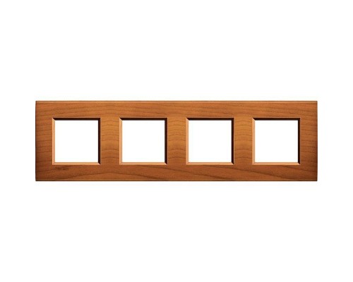 Рамка 4-м LivingLight прямоугол. американская вишня Leg BTC LNA4802M4LCA