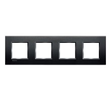 Рамка 4-м LivingLight прямоугол. антрацит Leg BTC LNA4802M4AR