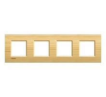 Рамка 4-м LivingLight прямоугол. бамбук Leg BTC LNA4802M4LBA