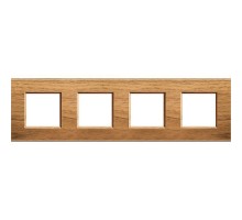 Рамка 4-м LivingLight прямоугол. европейский орех Leg BTC LNA4802M4LNC
