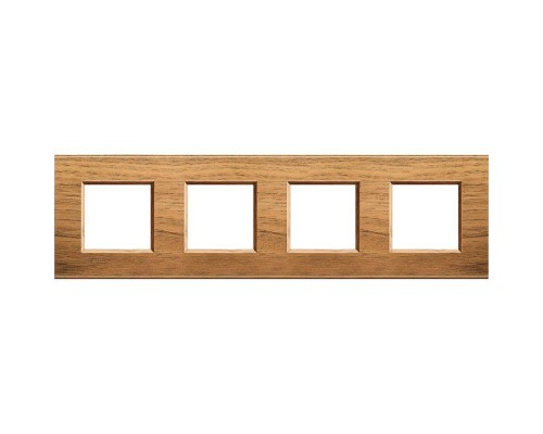 Рамка 4-м LivingLight прямоугол. европейский орех Leg BTC LNA4802M4LNC
