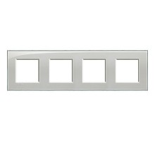 Рамка 4-м LivingLight прямоугол. серое небо Leg BTC LNA4802M4KG