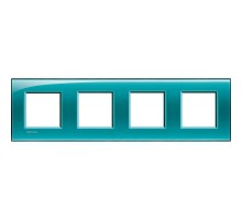 Рамка 4-м LivingLight прямоугол. зел. Leg BTC LNA4802M4VD