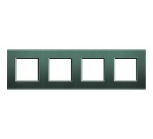 Рамка 4-м LivingLight прямоугол. зел. шелк Leg BTC LNA4802M4PK