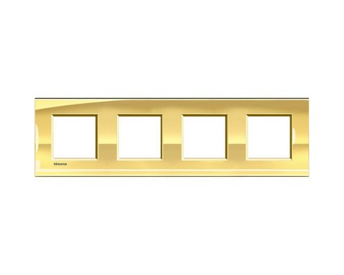 Рамка 4-м LivingLight прямоугол. золото Leg BTC LNA4802M4OA