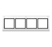Рамка 4-м Merten с винт. креп. aquadesign SchE MTN401419