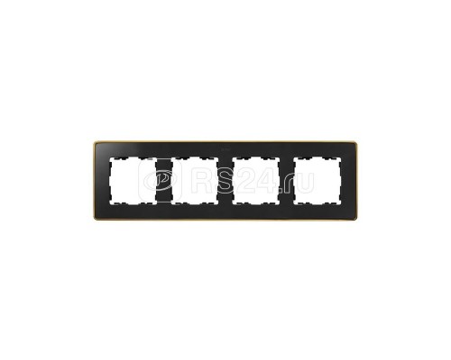 Рамка 4-м Simon82 Detail графит; основание золото Simon 8201640-242