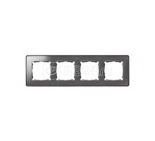 Рамка 4-м Simon82 Detail холодный алюм.; основание фиол. Simon 8201640-254