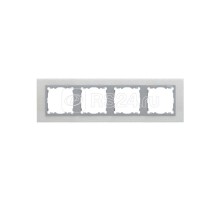 Рамка 4-м Simon82 Nature сталь матовая/алюм. (металл) Simon 82947-34