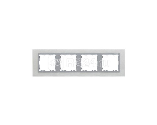 Рамка 4-м Simon82 Nature сталь матовая/алюм. (металл) Simon 82947-34