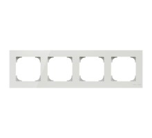 Рамка 4-м Sky стекло бел. ABB 2CLA857400A3001