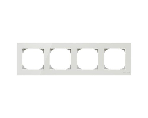 Рамка 4-м Sky стекло бел. ABB 2CLA857400A3001