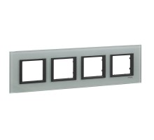 Рамка 4-м Unica Top горизонт. стекло мат. SchE MGU68.008.7C3