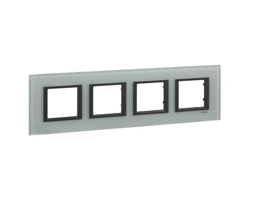 Рамка 4-м Unica Top горизонт. стекло мат. SchE MGU68.008.7C3