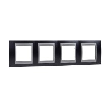 Рамка 4-м Unica Top грей/алюм. SchE MGU66.008.097