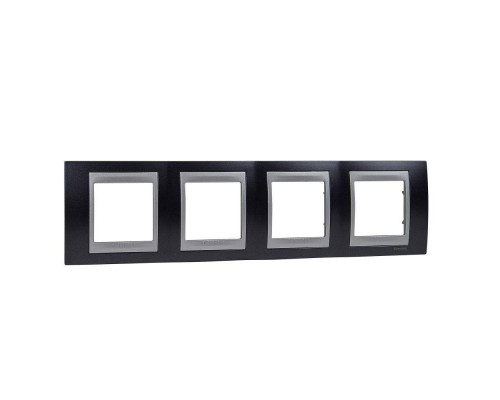 Рамка 4-м Unica Top грей/алюм. SchE MGU66.008.097