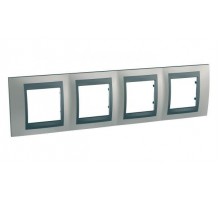 Рамка 4-м Unica Top никель/графит SchE MGU66.008.239