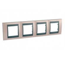 Рамка 4-м Unica Top оникс/графит SchE MGU66.008.296