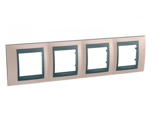 Рамка 4-м Unica Top оникс/графит SchE MGU66.008.296