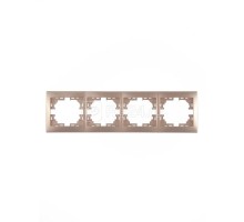 Рамка 4-м Мира горизонт. свет. корич. LEZARD 701-3100-149