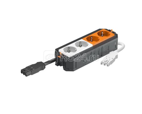 Рамка 4-м с розетками 2 бел. 2 оранж. 250 V 16 A 2P+E штекер WINSTA MIDI OBO 7404616