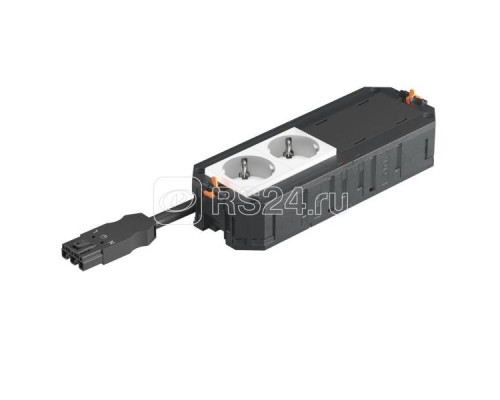 Рамка 4-м с розетками 2 бел. 2 заглушки 45х45 мм 250 V 16 A 2P+E штекер WINSTA MIDI OBO 7404615
