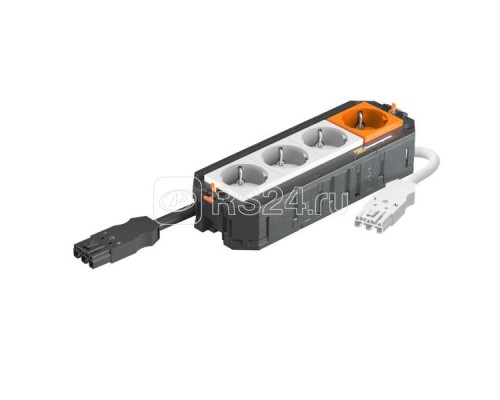 Рамка 4-м с розетками 3 бел. 1 оранж. 250 V 16 A 2P+E штекер WINSTA MIDI OBO 7404622