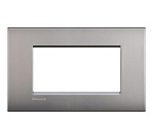 Рамка 4мод. Air LivingLight матовый никель Leg BTC LNC4804NK