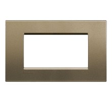 Рамка 4мод. LivingLight прямоугол. корич. шелк Leg BTC LNA4804SQ