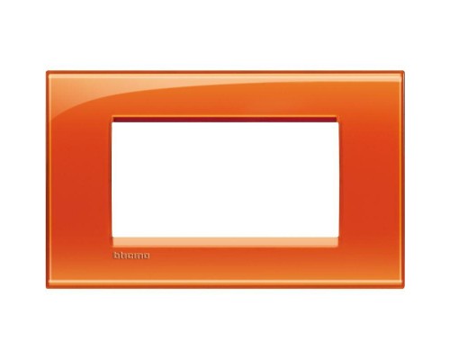 Рамка 4мод. LivingLight прямоугол. оранж. Leg BTC LNA4804OD
