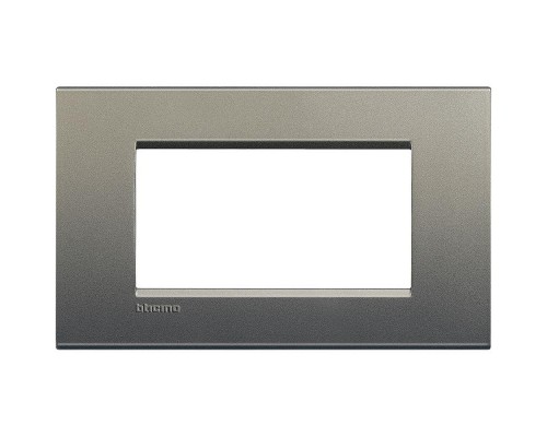 Рамка 4мод. LivingLight прямоугол. сер. шелк Leg BTC LNA4804AE