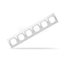 Рамка 6-м Бриллиант горизонт. бел. UNIVersal 1030