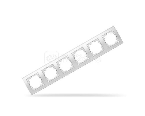 Рамка 6-м Бриллиант горизонт. бел. UNIVersal 1030