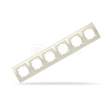 Рамка 6-м Бриллиант горизонт. сл. кость UNIVersal 1034