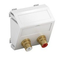 Рамка Modul45 мультимедийная Audio-Cinch MTS-2R L AL1 серебр. OBO 6105060