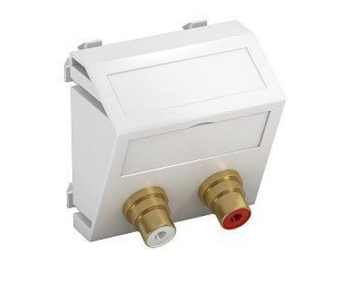 Рамка Modul45 мультимедийная Audio-Cinch MTS-2R L RW1 бел. OBO 6105054