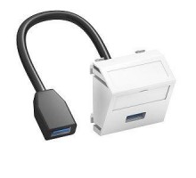 Рамка Modul45 мультимедийная USB 3.0 A-A MTS-U3A F AL1 серебр. OBO 6104940