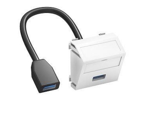 Рамка Modul45 мультимедийная USB 3.0 A-A MTS-U3A F SWGR1 черн. OBO 6104937