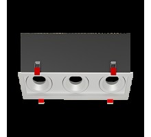 Рамка для модульного светильника FLEX 50 14 110х325х130 тройная встраив. поворотная RAL9010 VARTON V1-R0-00435-10014-2000000