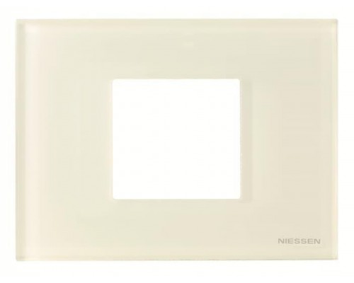 Рамка итальянского стандарта 3M 2-мод. базовая Zenit стекло бел. ABB 2CLA247200N3001