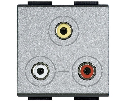 Разъем 3хRCA LivingLight алюм. Leg BTC NT4283