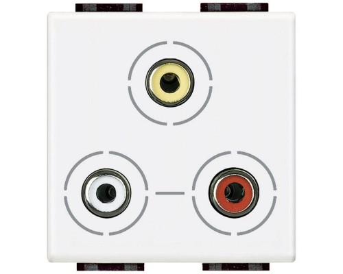 Разъем 3хRCA LivingLight бел. Leg BTC N4283