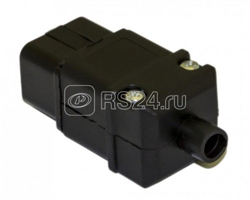 Разъем CON-IEC320C20 прямой IEC 60320 C20 220В 16А на кабель контакты на винтах (плоск. выступающ. штырев. контакты в пласт. обрамл.) Hyperline 54435