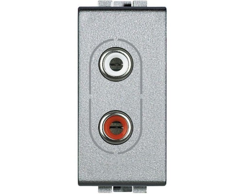 Разъем Аудио 2хRCA LivingLight алюм. Leg BTC NT4281