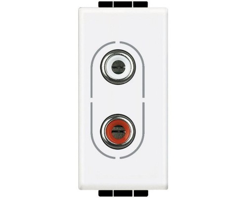 Разъем Аудио 2хRCA LivingLight бел. Leg BTC N4281
